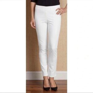 NWT Soft Surroundings White 1X Metro Crop Slimming Pull On Stretch Jeans